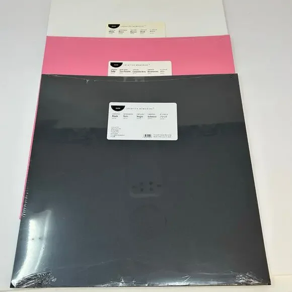 NEW Lot 3 Creative Memories Paper Packs 12X12 Pink Black White 30 Sheets Total - Picture 1 of 6